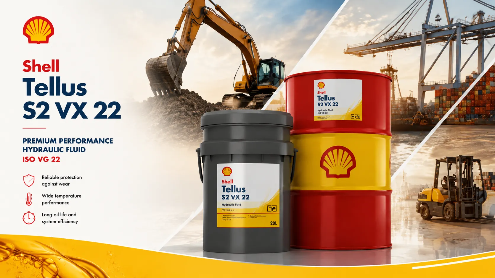 Shell Tellus S2 V22 (Formerly Shell Tellus T22) has been improved and is now called Shell Tellus S2 VX22 !