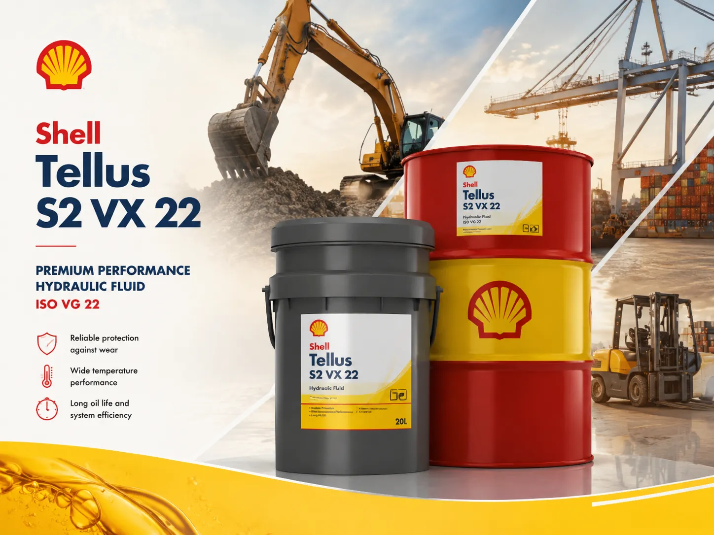 Shell Tellus S2 V22 (Formerly Shell Tellus T22) has been improved and is now called Shell Tellus S2 VX22 !